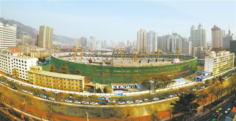 蘭州市七里河體育場主體封頂，預計明年7月交付使用