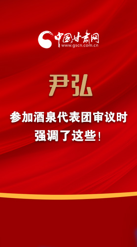 【2022甘肅兩會(huì)·圖解】尹弘書(shū)記參加酒泉代表團(tuán)審議時(shí)強(qiáng)調(diào)了這些！