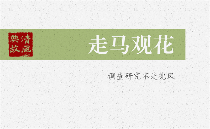 走馬觀花 | 調(diào)查研究不是兜風(fēng)