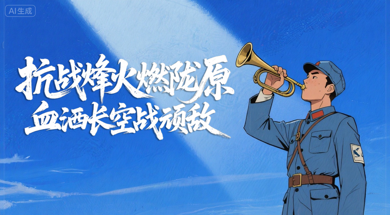 【甘快看】AI手繪|抗戰烽火燃隴原 血灑長空戰頑敵